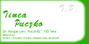 timea puczko business card